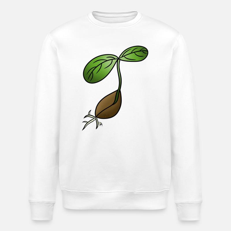 Germination! By Pousse2Bamboo ! - Stanley/Stella ROLLER Unisex Organic Sweatshirt - white
