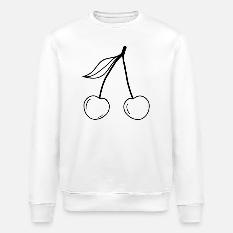 Cerises - Sweat bio ROLLER Stanley/Stella Unisexe - blanc