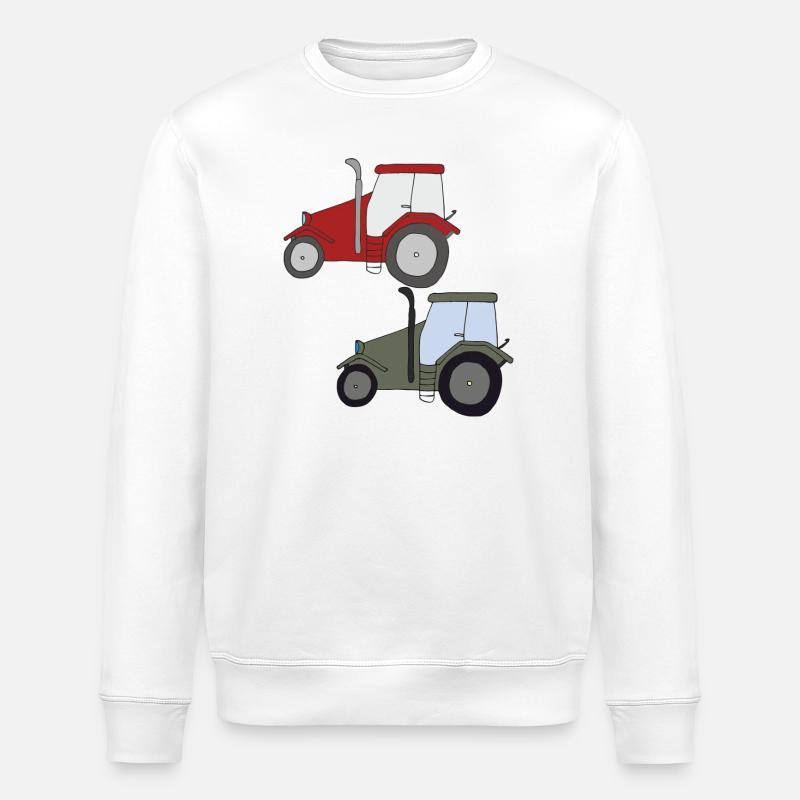 Meet Tractor - Stanley/Stella ROLLER Unisex Organic Sweatshirt - white