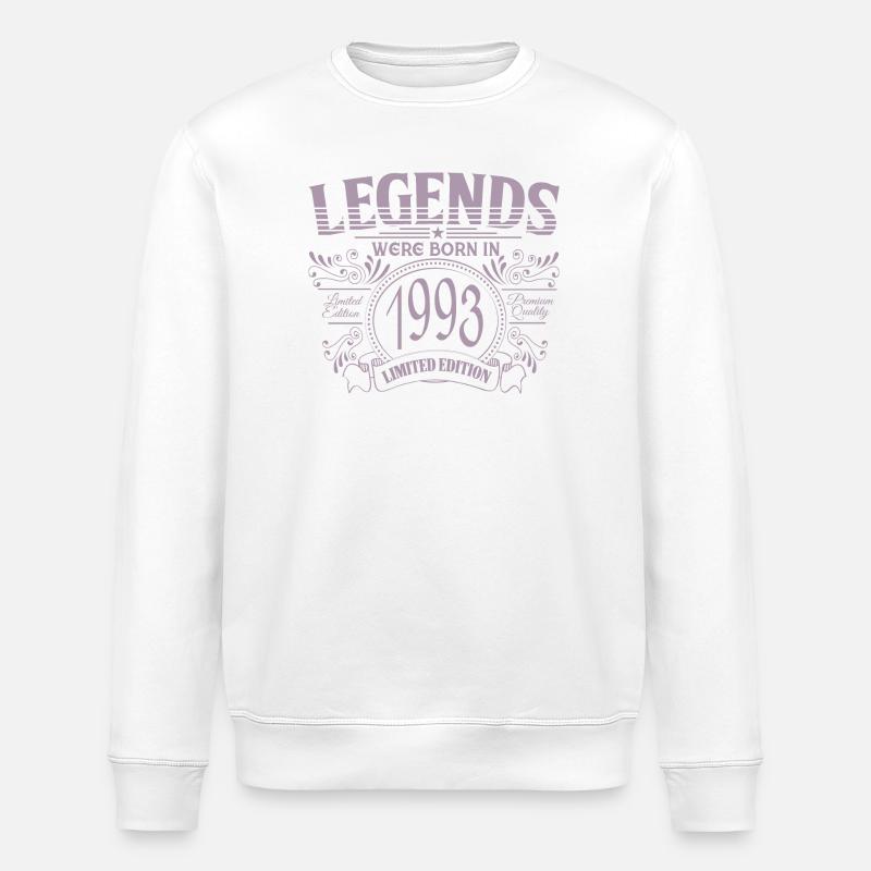 Millésime 1993 Anniversaire - Sweat bio ROLLER Stanley/Stella Unisexe - blanc