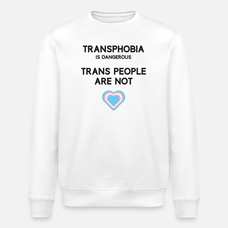 LGBT Pride Month - Trans People - Stanley/Stella ROLLER Unisex Organic Sweatshirt - white