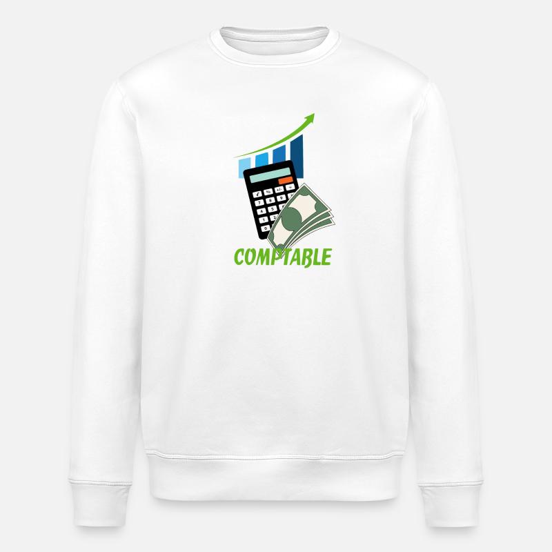 Comptable - Sweat bio ROLLER Stanley/Stella Unisexe - blanc