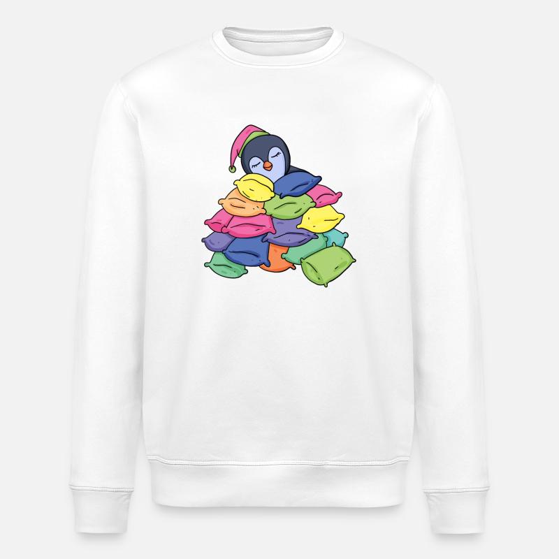 Schlafender Pinguin - Stanley/Stella Unisex Bio-Sweatshirt ROLLER - Weiß