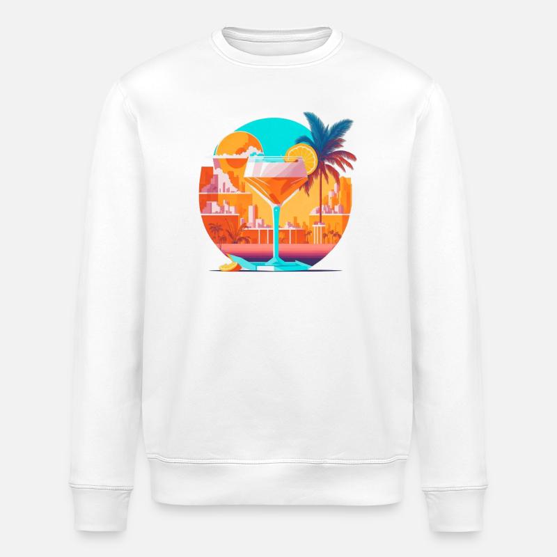 80s Cocktail - Stanley/Stella Unisex Bio-Sweatshirt ROLLER - Weiß