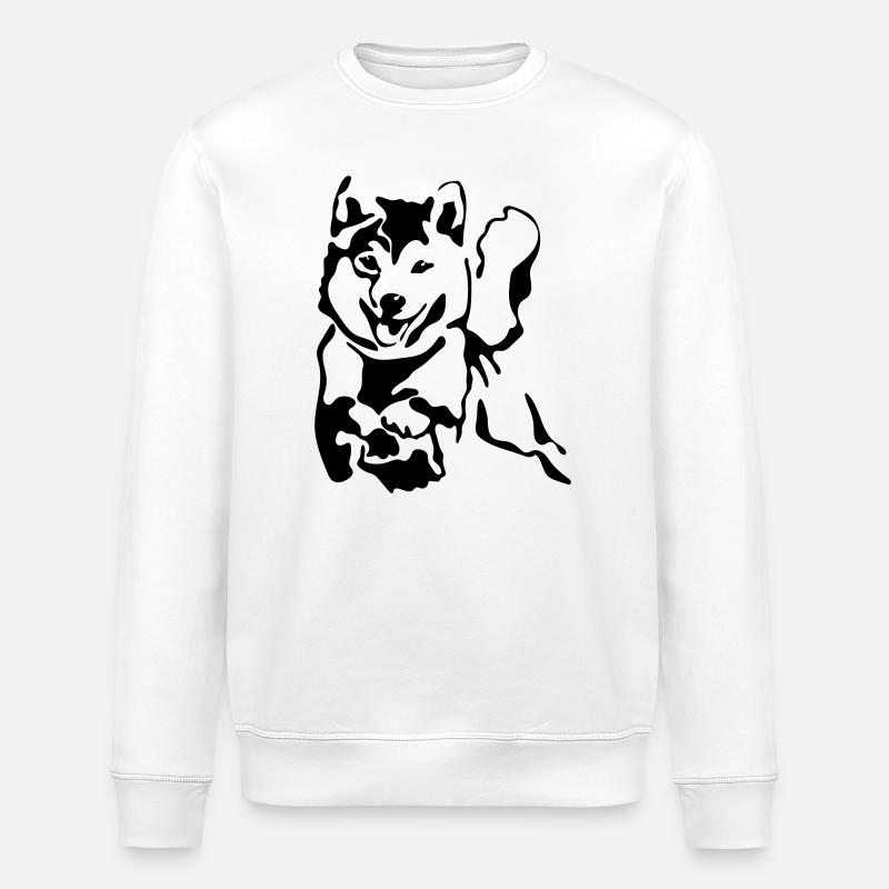 Shiba Inu - Stanley/Stella Unisex Bio-Sweatshirt ROLLER - Weiß