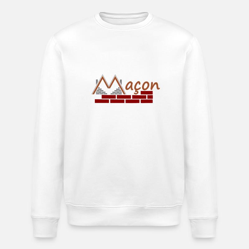 Maçon - Sweat bio ROLLER Stanley/Stella Unisexe - blanc