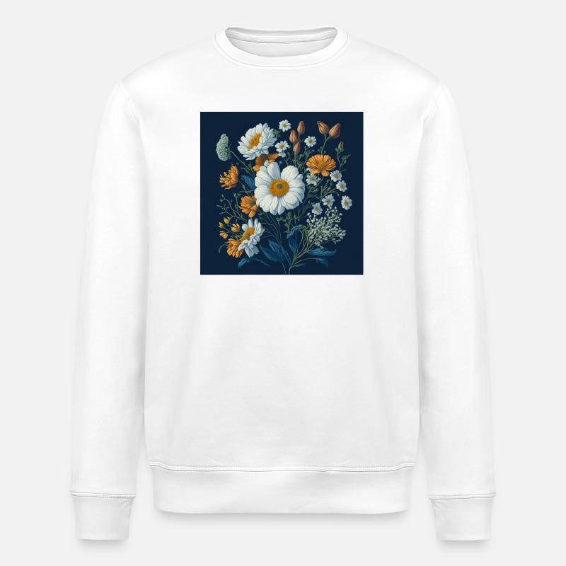 Fleur - Sweat bio ROLLER Stanley/Stella Unisexe - blanc