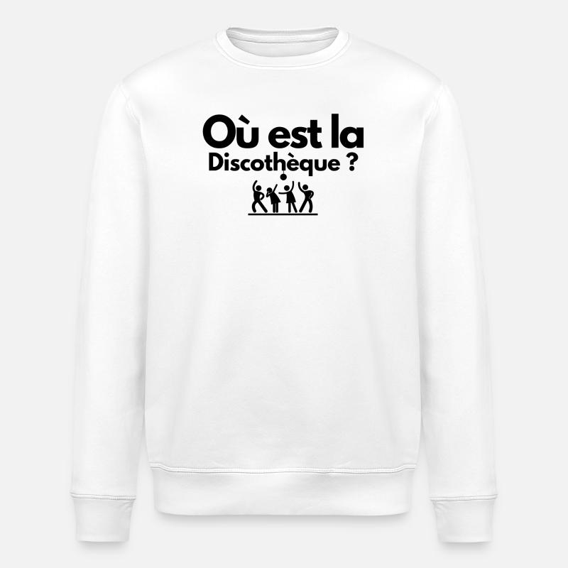discothèque, boite de nuit, DJ - Sweat bio ROLLER Stanley/Stella Unisexe - blanc