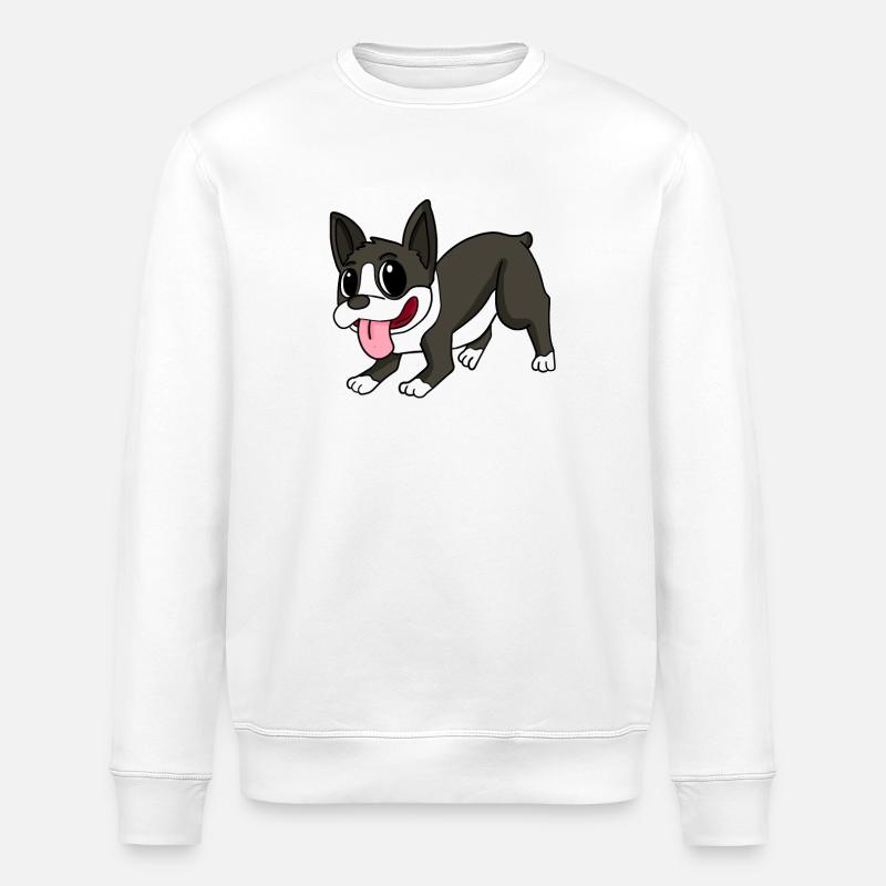 Boston Terrier Dog Races Chiens - Sweat bio ROLLER Stanley/Stella Unisexe - blanc