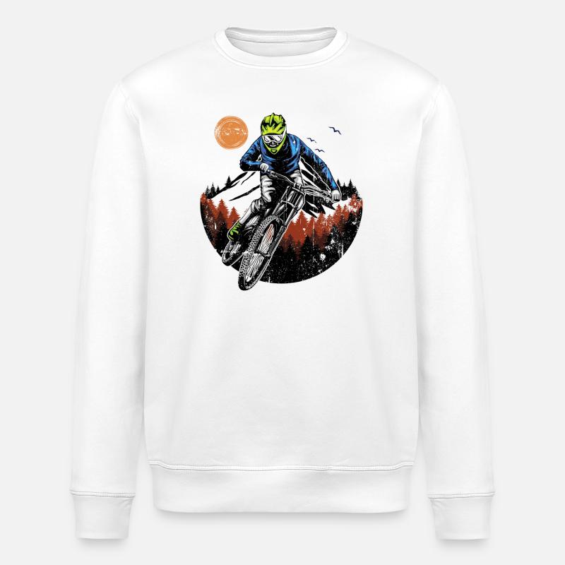 Cavalier de la crête de minuit - Sweat bio ROLLER Stanley/Stella Unisexe - blanc