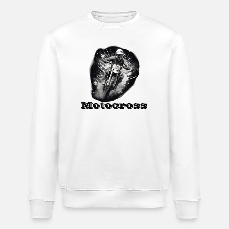 Motocross - Stanley/Stella Unisex Bio-Sweatshirt ROLLER - Weiß
