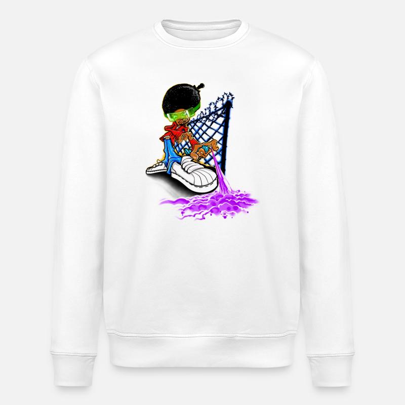 Writer in Action - Stanley/Stella Unisex Bio-Sweatshirt ROLLER - Weiß