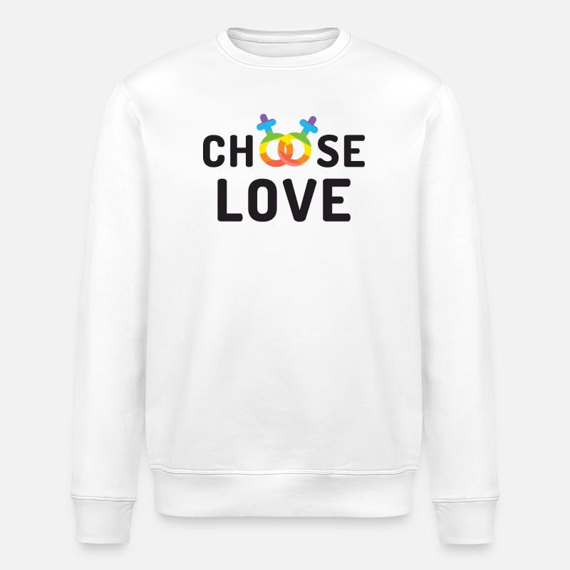 Pride Month LGBT - Liebe - Stanley/Stella Unisex Bio-Sweatshirt ROLLER - Weiß