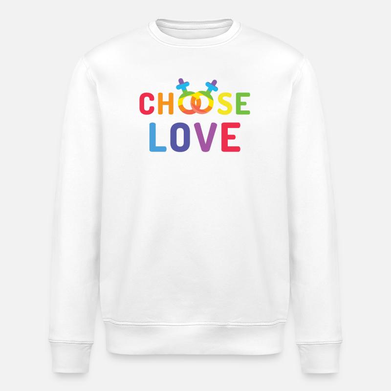 Pride Month LGBT - Liebe - Stanley/Stella Unisex Bio-Sweatshirt ROLLER - Weiß