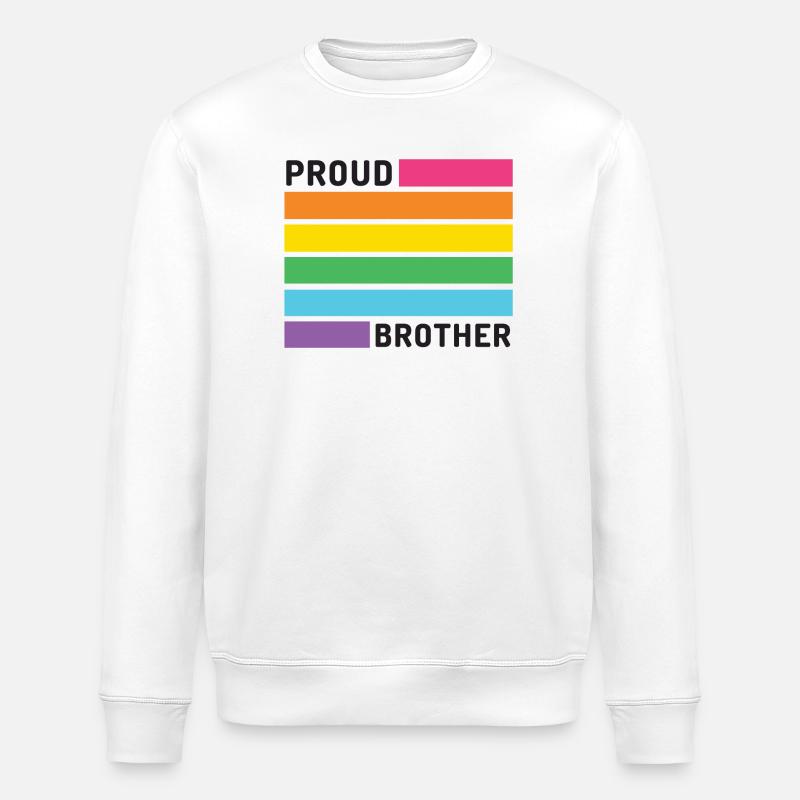 Pride Month LGBT - Stolzer Bruder - Stanley/Stella Unisex Bio-Sweatshirt ROLLER - Weiß
