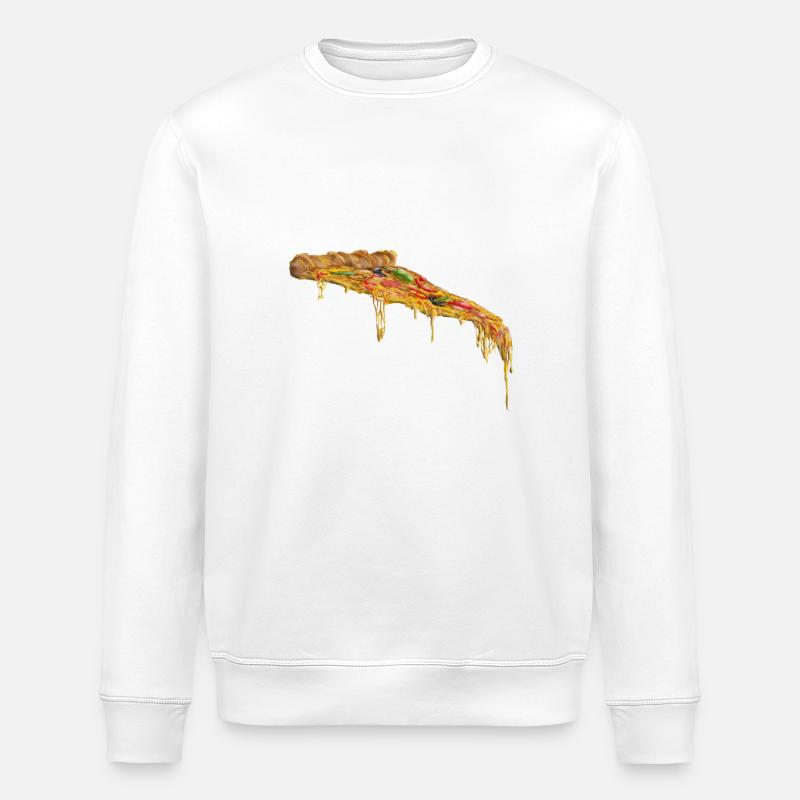 Käseglut Pizza Slice - Stanley/Stella Unisex Bio-Sweatshirt ROLLER - Weiß