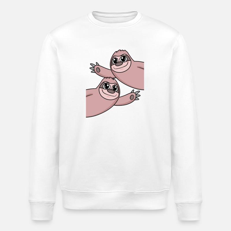 Sloth Sloths - Stanley/Stella ROLLER Unisex Organic Sweatshirt - white