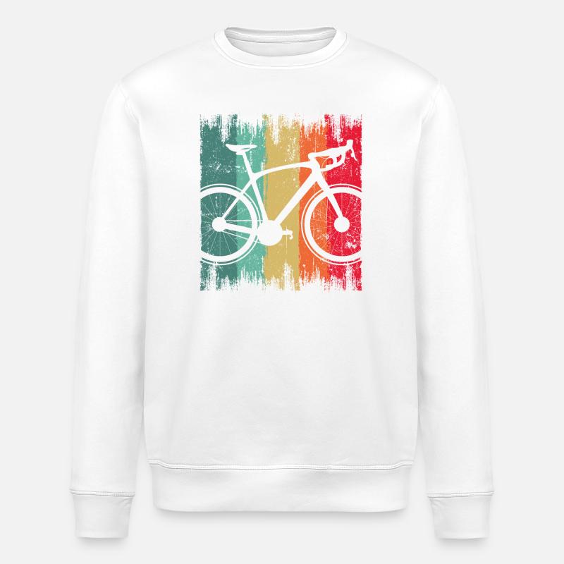 Silhouette de vélo graffiti arc-en-ciel - Sweat bio ROLLER Stanley/Stella Unisexe - blanc