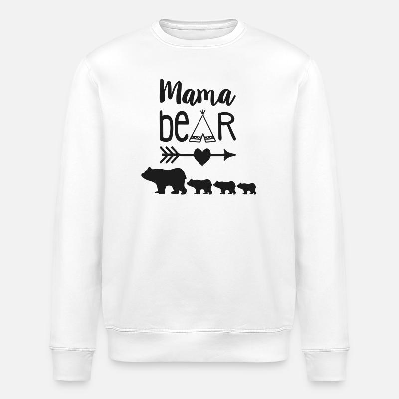 Mama Bär - Stanley/Stella Unisex Bio-Sweatshirt ROLLER - Weiß