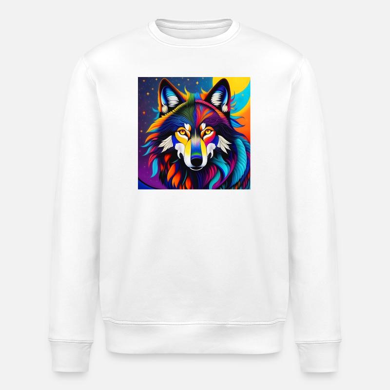 Wolf - Stanley/Stella ROLLER Unisex Organic Sweatshirt - white
