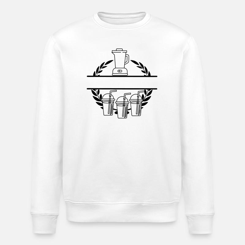 Mixer Smoothie im Lorbeerkranz transparent - Stanley/Stella Unisex Bio-Sweatshirt ROLLER - Weiß