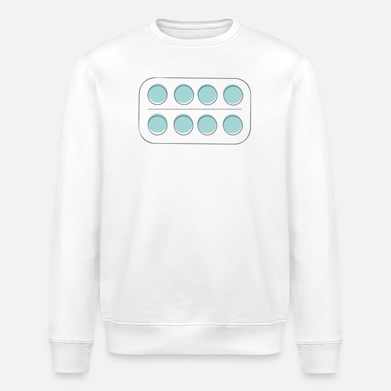 Paquet de pilules médicamenteuses - Sweat bio ROLLER Stanley/Stella Unisexe - blanc
