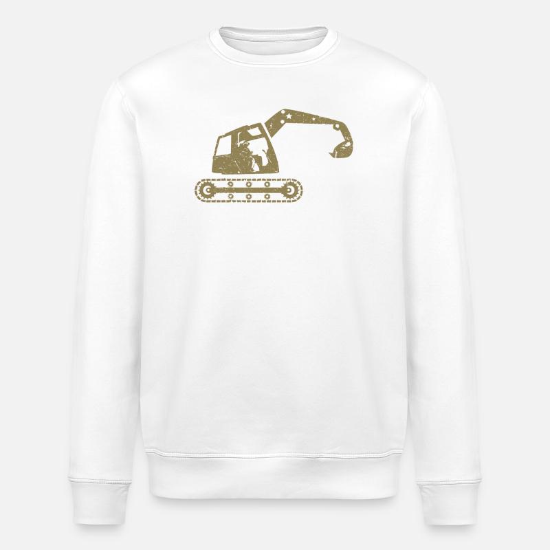 Bagger Baggerfahrer Baugeräteführer – - Stanley/Stella Unisex Bio-Sweatshirt ROLLER - Weiß