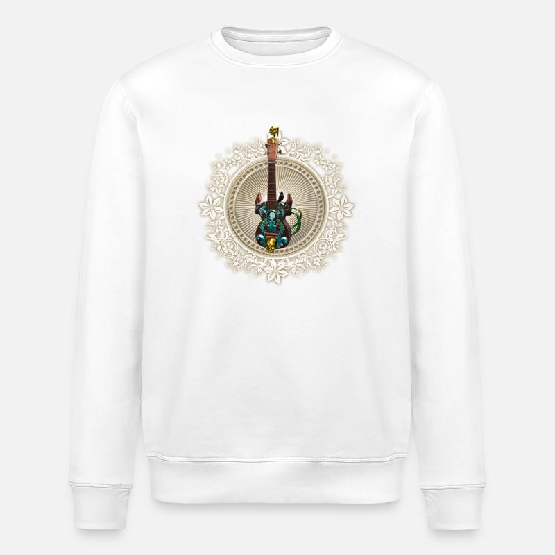 Fantasy Gitarre - Stanley/Stella Unisex Bio-Sweatshirt ROLLER - Weiß