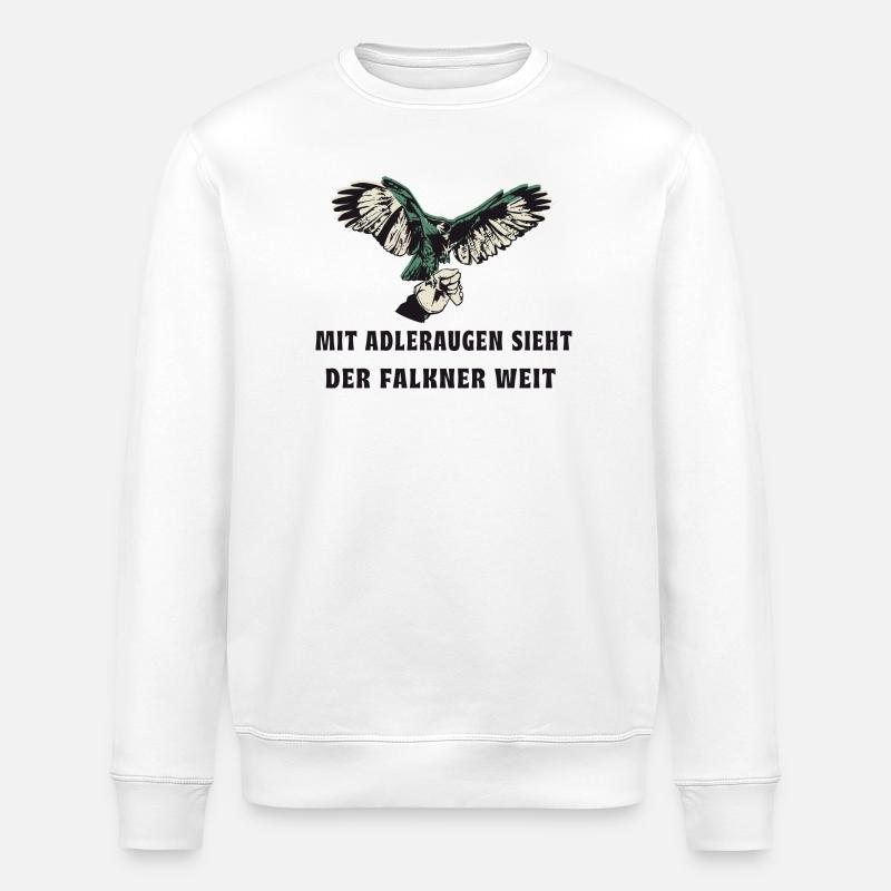 Falknerei Adler Design - Stanley/Stella Unisex Bio-Sweatshirt ROLLER - Weiß