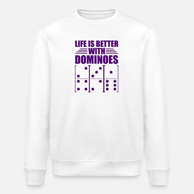 Conception de domino - Sweat bio ROLLER Stanley/Stella Unisexe - blanc