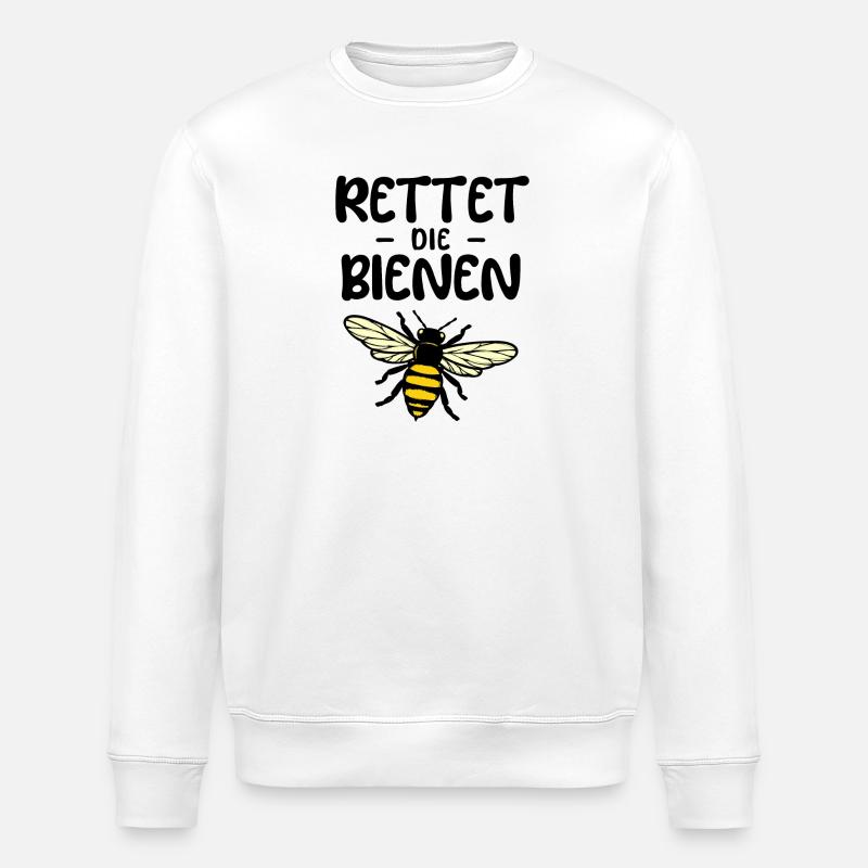 Umweltschützer Biene Statement Umwelt Artenschutz - Stanley/Stella Unisex Bio-Sweatshirt ROLLER - Weiß