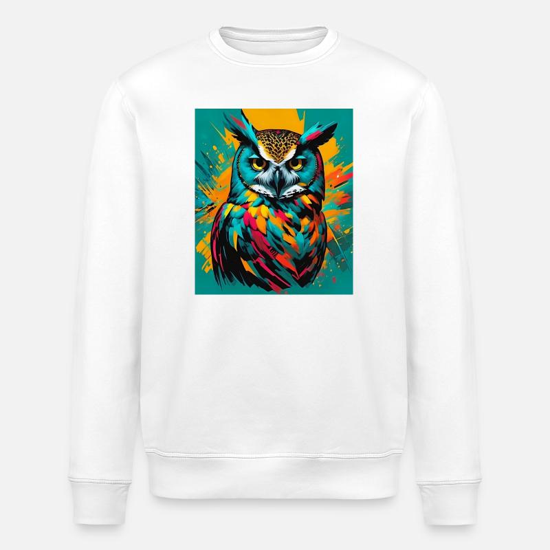 Eule - Stanley/Stella Unisex Bio-Sweatshirt ROLLER - Weiß