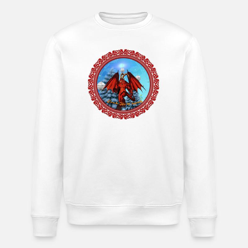 Design de Noël amusant - Sweat bio ROLLER Stanley/Stella Unisexe - blanc
