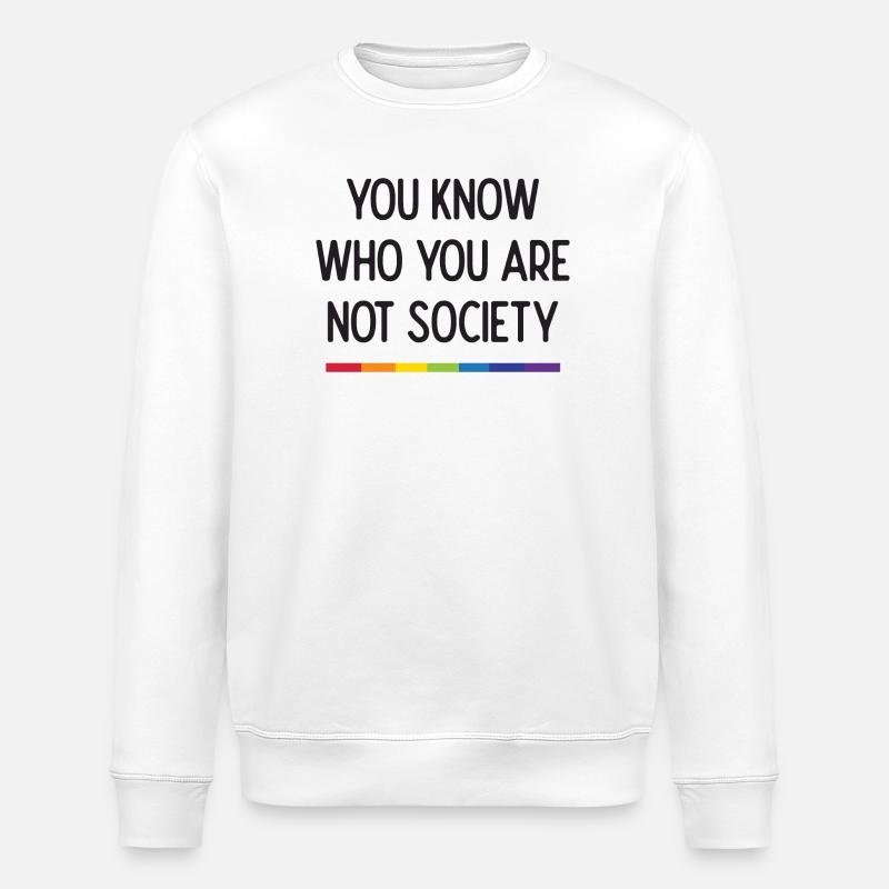 Live With Pride - Stanley/Stella ROLLER Unisex Organic Sweatshirt - white