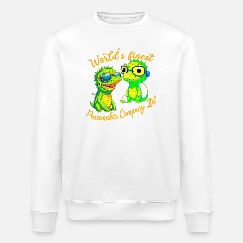 Krokodilbabys stiften Frieden - Stanley/Stella Unisex Bio-Sweatshirt ROLLER - Weiß