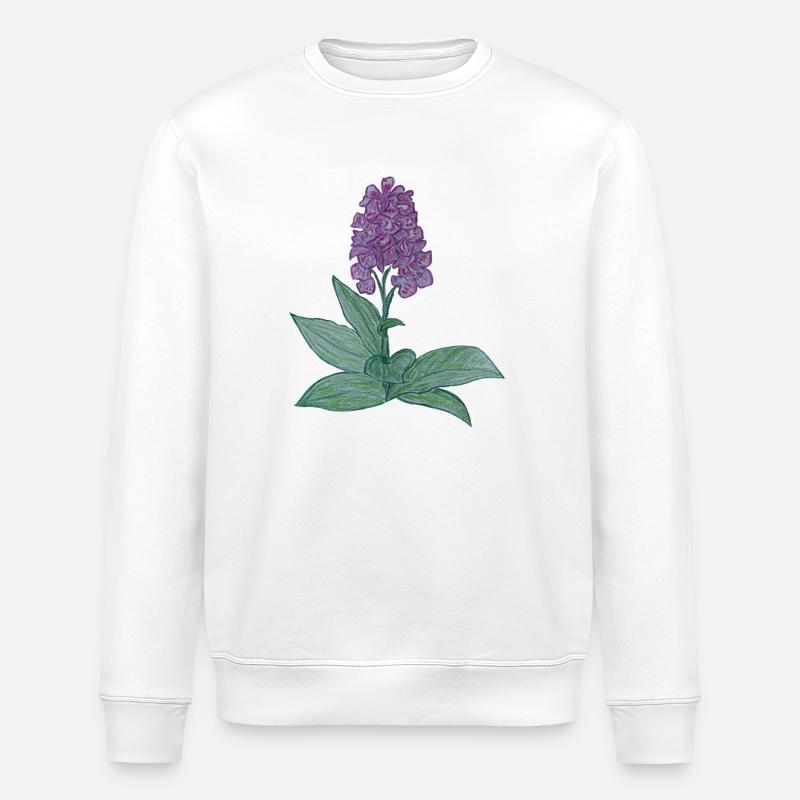 dänische Orchidee - Stanley/Stella Unisex Bio-Sweatshirt ROLLER - Weiß