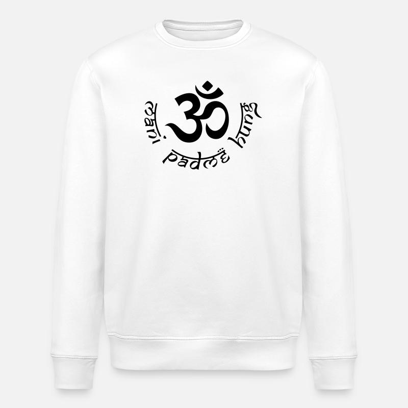 OM Mani Padme Hung - Stanley/Stella Unisex Bio-Sweatshirt ROLLER - Weiß