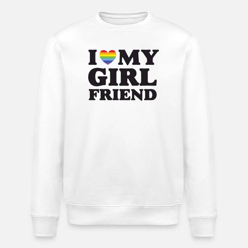 Ich liebe meine Freundin - Stanley/Stella Unisex Bio-Sweatshirt ROLLER - Weiß