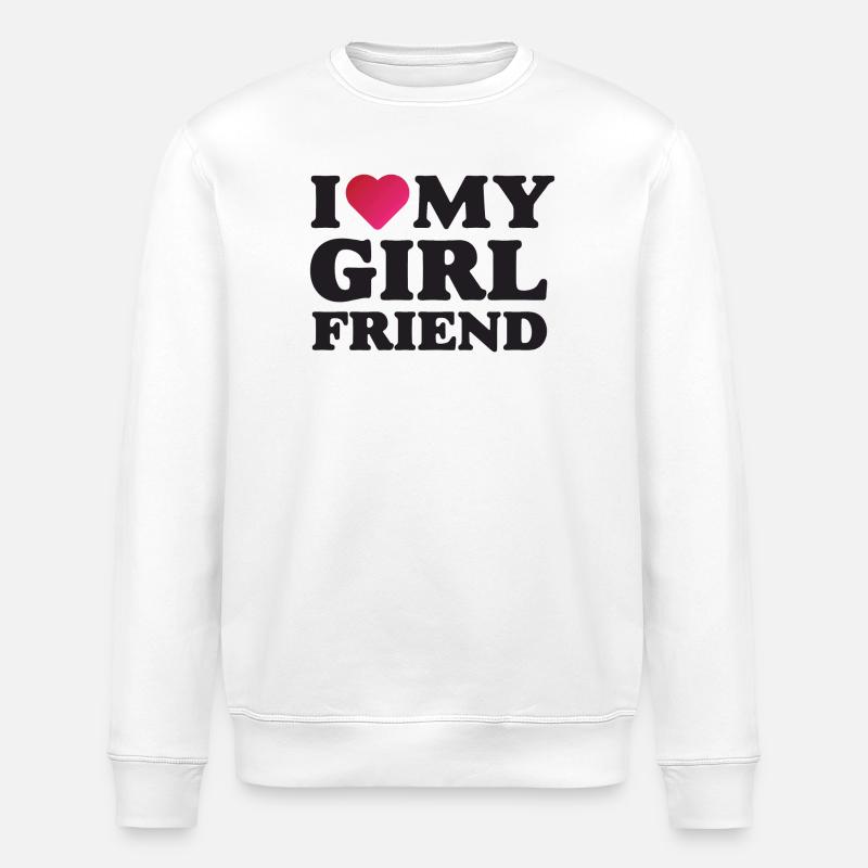 J’aime ma petite amie - Sweat bio ROLLER Stanley/Stella Unisexe - blanc