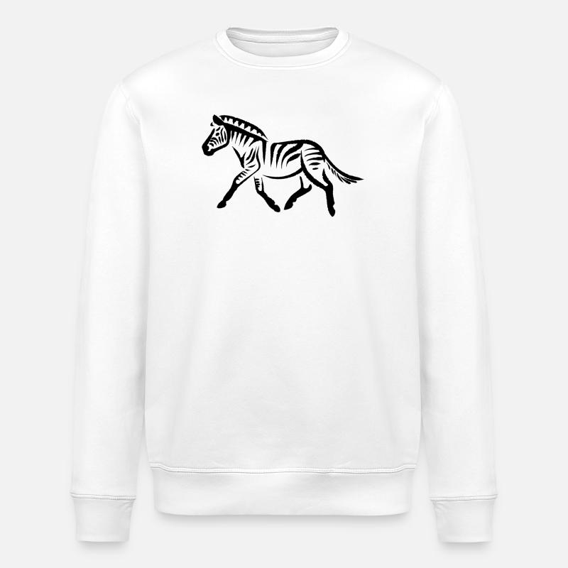 Zebra - Stanley/Stella ROLLER Unisex Organic Sweatshirt - white