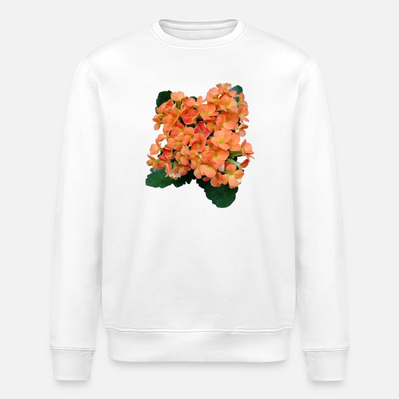 FRÜHLINGSBLUMEN (orange) - Stanley/Stella Unisex Bio-Sweatshirt ROLLER - Weiß