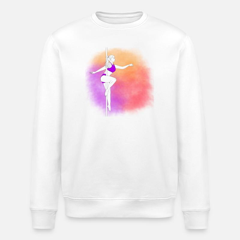 Pole Dance Neon Sunset - Stanley/Stella Unisex Bio-Sweatshirt ROLLER - Weiß