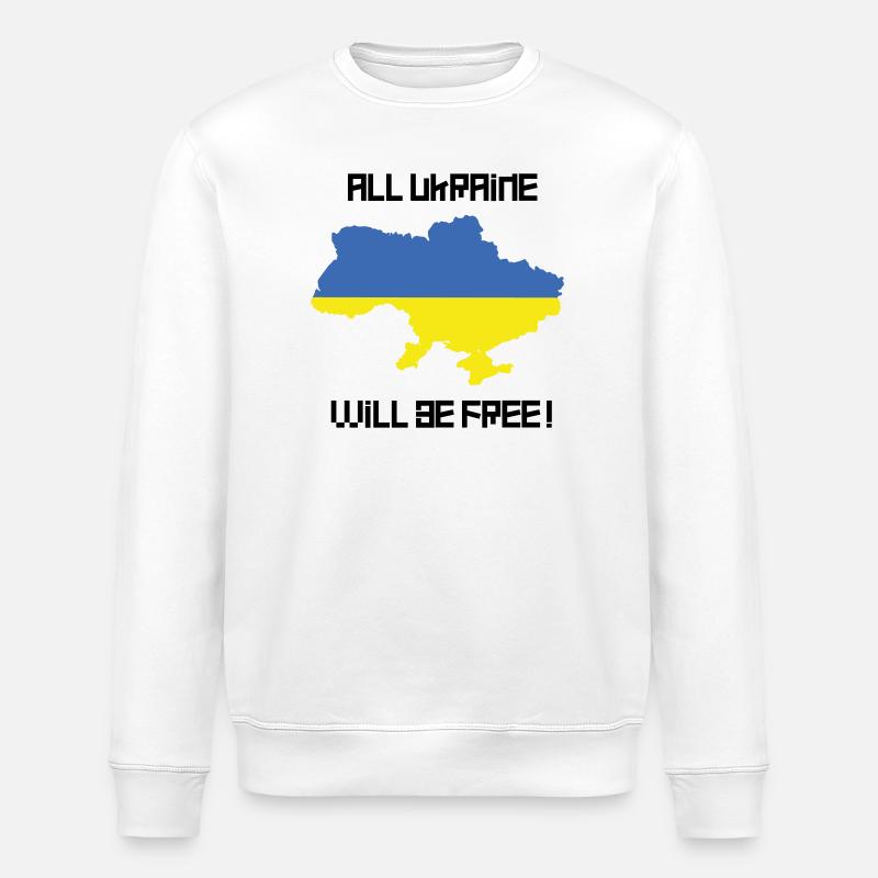 All Ukraine will be free! - Stanley/Stella Unisex Bio-Sweatshirt ROLLER - Weiß