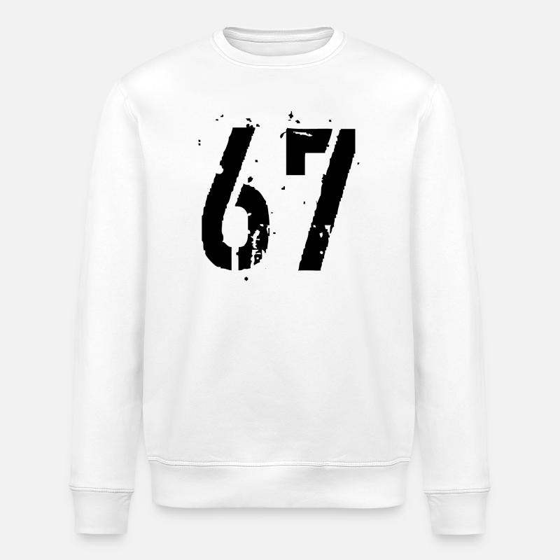 Nummer 67 - Stanley/Stella Unisex Bio-Sweatshirt ROLLER - Weiß