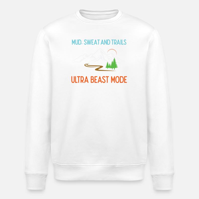 Ultra Running - Schlamm, Schweiß und Trails - Stanley/Stella Unisex Bio-Sweatshirt ROLLER - Weiß