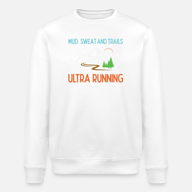 Ultra Running - Schlamm, Schweiß und Trails - Stanley/Stella Unisex Bio-Sweatshirt ROLLER - Weiß