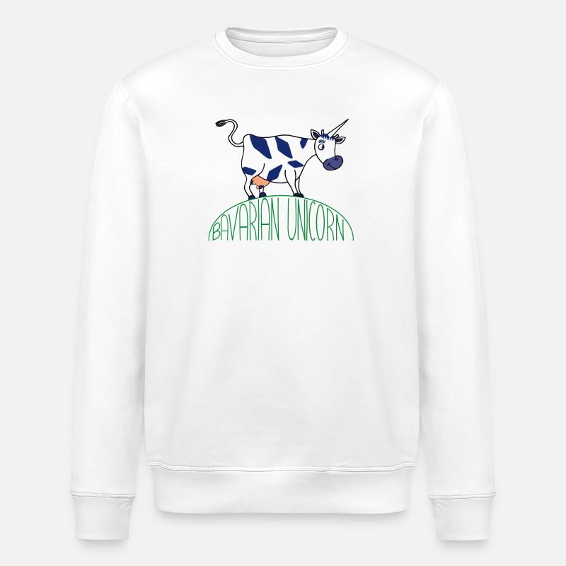 BAVARIAN UNICORN - Stanley/Stella Unisex Bio-Sweatshirt ROLLER - Weiß
