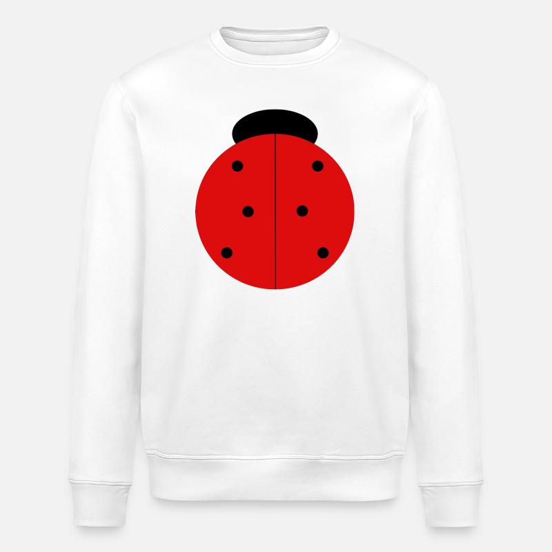 Coccinelle Rouge à Points Noirs - Sweat bio ROLLER Stanley/Stella Unisexe - blanc