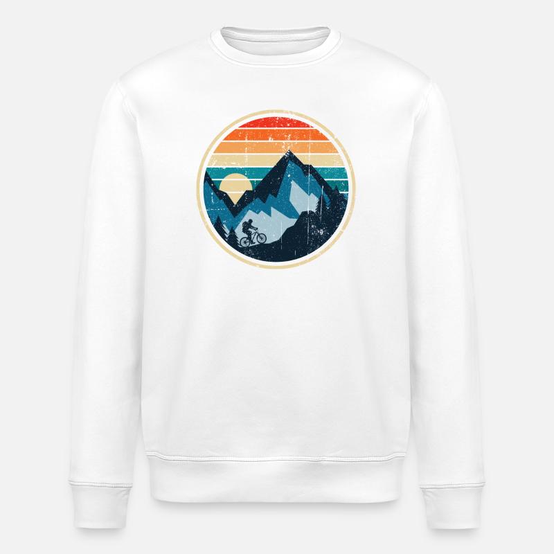 Sunset Ridge Mountain Ride - Stanley/Stella Unisex Bio-Sweatshirt ROLLER - Weiß