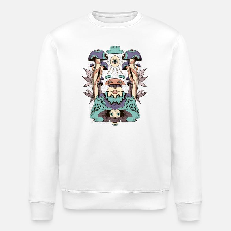 Œil des plans d’ombre - Sweat bio ROLLER Stanley/Stella Unisexe - blanc